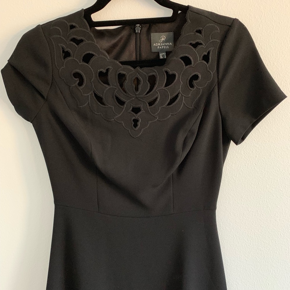 Adrianna Papell never worn black dress. Size 0